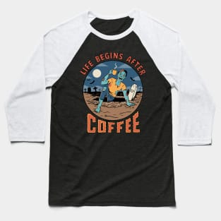 Coffee Zombie Baseball T-Shirt